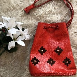 Vintage red Parisian purse